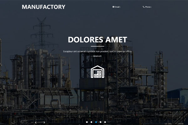 工業工廠類公司網站HTML5模板